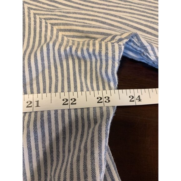 Abercrombie & Fitch Stripe Cotton Muscle Strip Button Down Shirt Size XL - Picture 5 of 8
